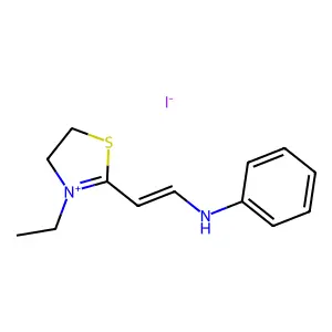 Thiazolium, 3-ethyl-4,5-dihydro-2-(2-(phenylamino)ethenyl)-, iodide (1:1) structure