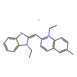 1-ethyl-2-[methyl]-6-methylquinoliniumiodide structure