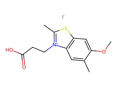 3-(6-Methoxy-2,5-dimethyl-1,3-benzothiazol-3-ium-3-yl)propanoic acid structure