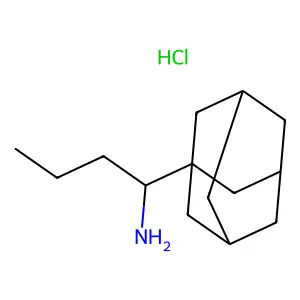 Adamantane, 1-(1-aminobutyl)-, hydrochloride structure