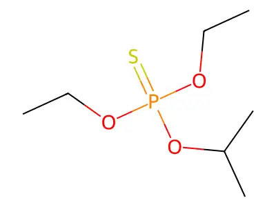 Phosphorothioic acid, O,O-diethyl O-(1-methylethyl) ester structure