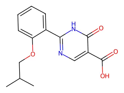 5-Pyrimidinecarboxylic acid, 1,4-dihydro-2-(2-(2-methylpropoxy)phenyl)-4-oxo- structure