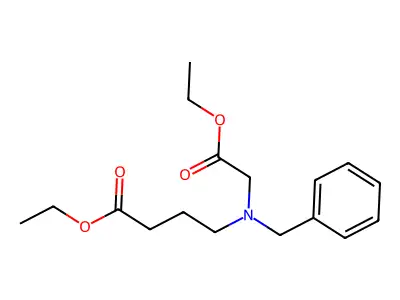 Ethyl 4-(benzyl(2-ethoxy-2-oxoethyl)amino)butanoate structure