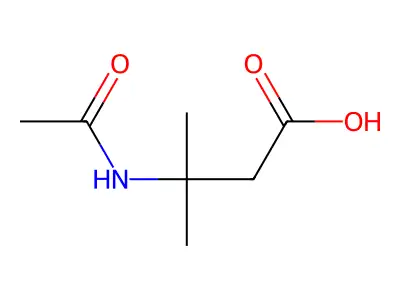 3-Acetamido-3-methylbutanoic acid structure