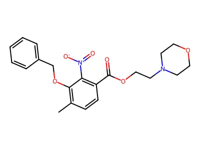 2-Morpholin-4-ylethyl 4-methyl-2-nitro-3-phenylmethoxybenzoate structure
