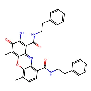 2-amino-4,6-dimethyl-3-oxo-1-N,9-N-bis(2-phenylethyl)phenoxa structure