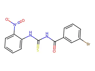 3-bromo-N-[(2-nitrophenyl)carbamothioyl]benzamide structure