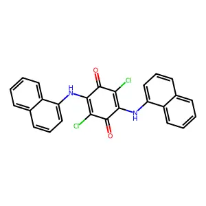 2,5-Dichloro-3,6-bis(naphthalen-1-ylamino)cyclohexa-2,5-diene-1,4-dione structure