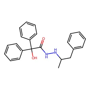 Hydrazine, 1-(2,2-diphenyl-2-hydroxy)acetyl-2-(alpha-methyl)phenethyl- structure