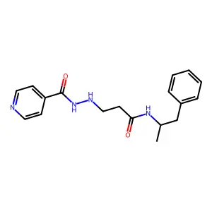 N-(1-Phenylpropan-2-yl)-3-(2-(pyridine-4-carbonyl)hydrazinyl)propanimidic acid structure