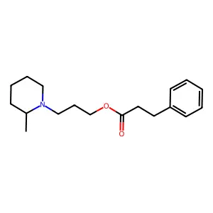 Hydrocinnamic acid, 3-(2'-methylpiperidino)propyl ester structure