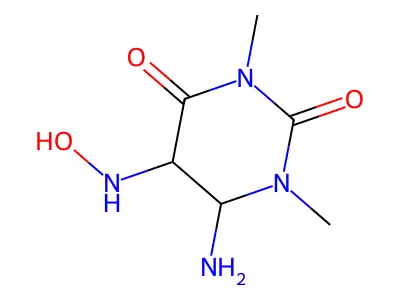 6-Amino-5-(hydroxyamino)-1,3-dimethyl-1,3-diazinane-2,4-dione structure