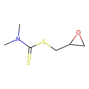 Carbamic acid, dimethyldithio-, 2,3-epoxypropyl ester structure