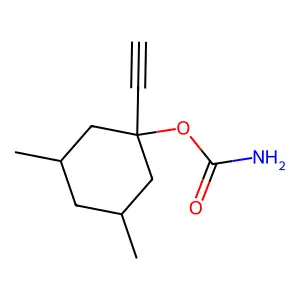 Carbamic acid, 3,5-dimethyl-1-ethynylcyclohexyl ester structure