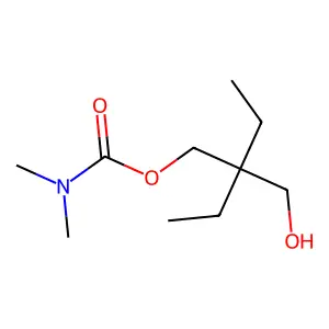 Carbamic acid, dimethyl-, 2-ethyl-2-(hydroxymethyl)butyl ester structure