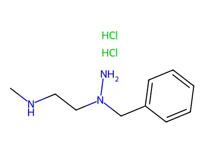 Hydrazine, 1-(2-(N-benzyl-N-methyl)aminoethyl)-, dihydrochloride structure