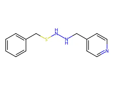 Hydrazine, 1-(benzylthio)-2-(4-pyridylmethyl)- structure