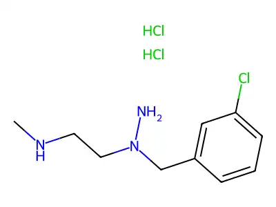 Hydrazine, N-(m-chlorobenzyl)-N-(methylaminoethyl)-, dihydrochloride structure
