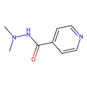 Hydrazine, 1,1-dimethyl-2-isonicotinyl- structure