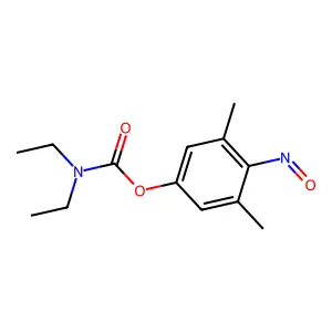 Carbamic acid, diethyl-, 4-nitroso-3,5-xylyl ester structure