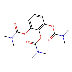 Carbamic acid, dimethyl-, 1,2,3-benzenetriyl ester (3:1) structure