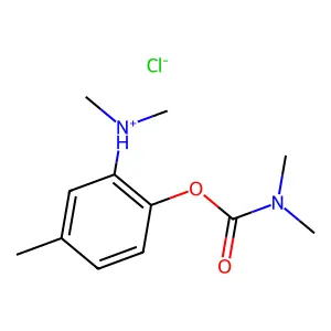 Carbamic acid, dimethyl-, 2-(dimethylamino)-p-tolyl ester, hydrochloride structure