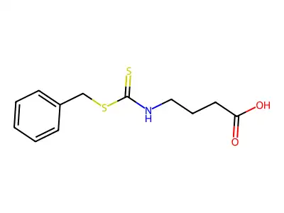 Carbamic acid, (3-carboxypropyl)dithio-, benzyl ester structure