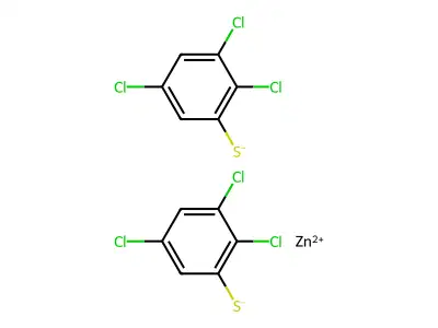 Zinc, bis(2,3,5-trichlorophenylthio)- structure