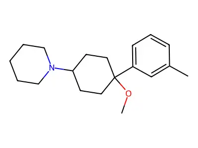 1-(4-Methoxy-4-(3-methylphenyl)cyclohexyl)piperidine structure