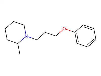 Piperidine, 2-methyl-1-(3'-phenoxy)propyl- structure