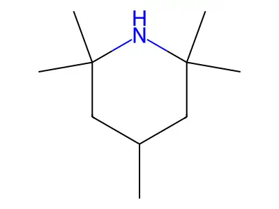 Piperidine, 2,2,4,6,6-pentamethyl- structure