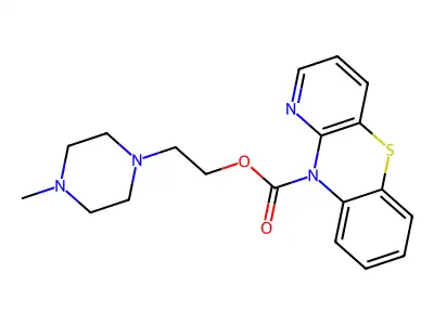 10H-Pyrido(3,2-b)(1,4)benzothiazine-10-carboxylic acid, 2-(4-methylpiperazinyl)ethyl ester structure