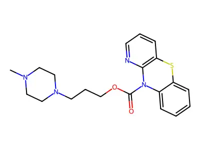 10H-Pyrido(3,2-b)(1,4)benzothiazine-10-carboxylic acid, 3-(4-methylpiperazinyl)propyl ester structure