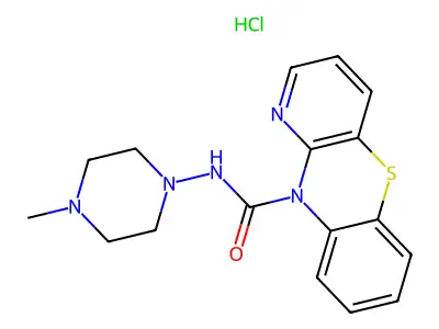 10H-Pyrido(3,2-b)(1,4)benzothiazine-10-carboxamide, N-(N-methyl-4-piperidino)-, hydrochloride structure