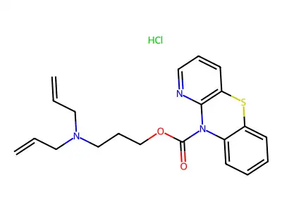 10H-Pyrido(3,2-b)(1,4)benzothiazine-10-carboxylic acid, 3-(diallylamino)propyl ester, hydrochloride structure