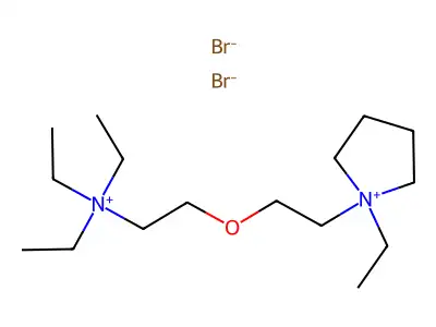 Pyrrolidinium, 1-ethyl-1-(2-(2-(triethylammonio)ethoxy)ethyl)-, dibromide structure