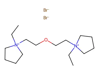 Pyrrolidinium, 1,1'-oxydiethylenebis(1-ethyl-, dibromide structure