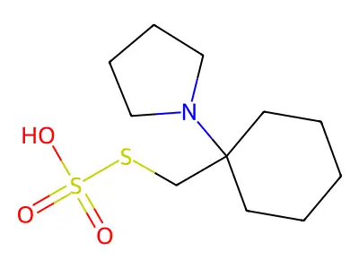 pyrrolidinium, 1-(1-(sulfothiomethyl)cyclohexyl)-, hydroxide, inner salt structure