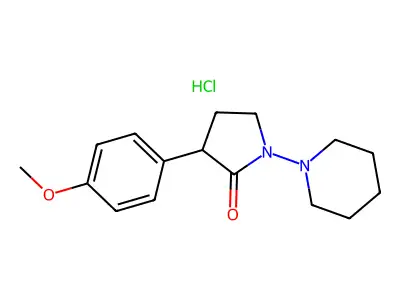 3-(4-Methoxyphenyl)-1-(piperidin-1-yl)pyrrolidin-2-one--hydrogen chloride (1/1) structure