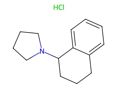 Pyrrolidine, 1-(1,2,3,4-tetrahydronaphthyl)-, hydrochloride structure