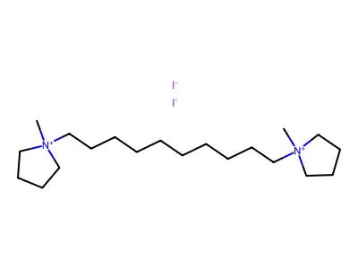 Pyrrolidinium, 1,1'-decamethylenebis(1-methyl-, diiodide structure