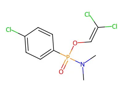 Phosphonamidic acid, P-(p-chlorophenyl)-N,N-dimethyl-, 2,2-dichlorovinyl ester structure