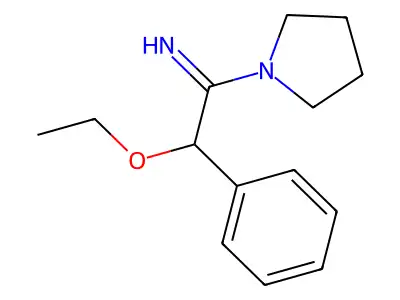 2-Ethoxy-2-phenyl-1-(pyrrolidin-1-yl)ethan-1-imine structure