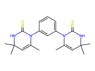 2(1H)-Pyrimidinethione, 1,1'-(1,3-phenylene)bis(3,4-dihydro-4,4,6-trimethyl- structure