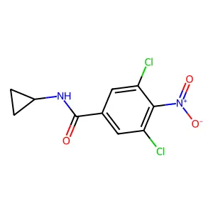 N-环丙基-3,5-二氯-4-硝基苯甲酰胺 structure