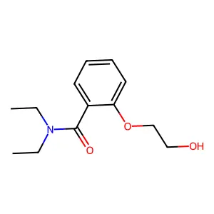 N,N-二乙基-邻-(β-羟乙氧基)苯甲酰胺 structure