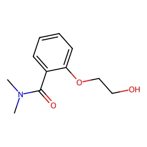 N,N-二甲基-邻-(β-羟乙氧基)苯甲酰胺 structure