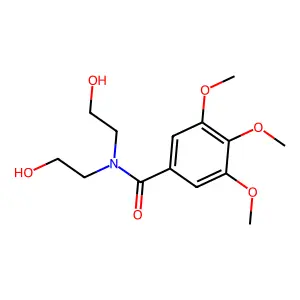Benzamide, N,N-bis(2-hydroxyethyl)-3,4,5-trimethoxy- structure
