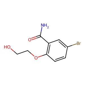 5-溴-2-(β-羟乙氧基)苯甲酰胺 structure