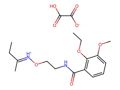 Benzamide, N-(2-butylideneaminooxyethyl)-2-ethoxy-3-methoxy-, oxalate structure